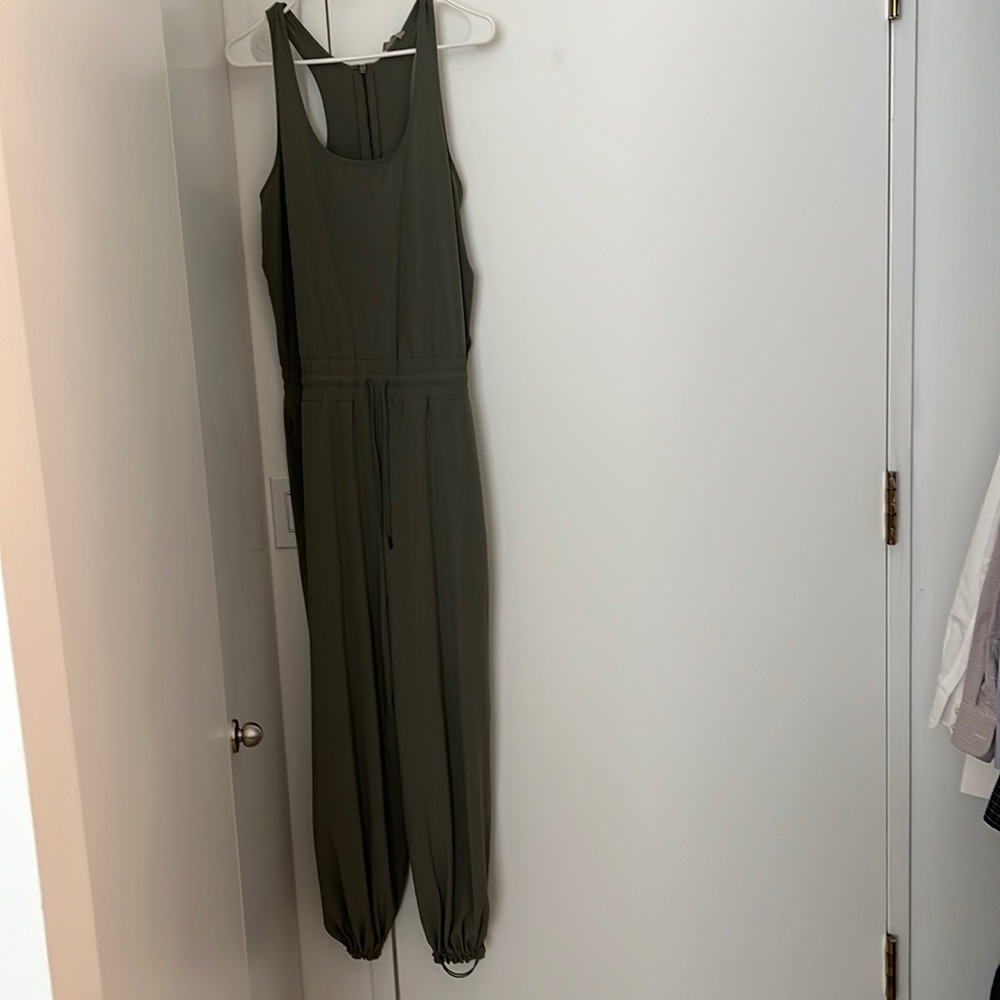 Athleta Green adjustable ankle jumpsuit